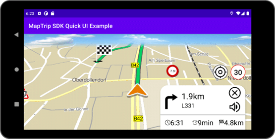 quickUI a ready to use user interface for the maptrip navigation sdk.